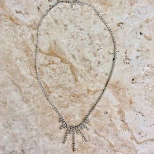 Monet Clear Rhinestone Bib Necklace